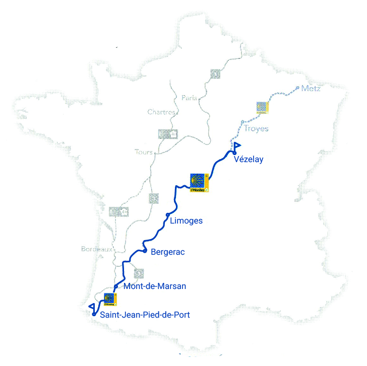 Carte Saint-Jacques à Vélo